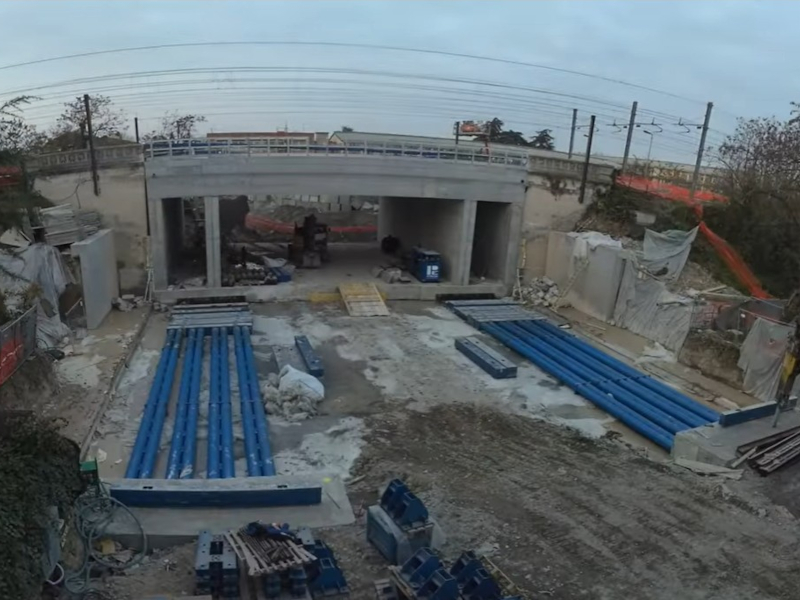 Tram, in 1 minuto il racconto di mesi di lavoro per il sottopasso di Corticella