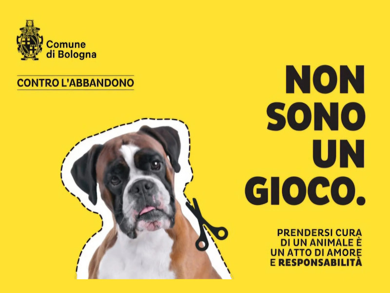 La campagna del Comune di Bologna contro l'abbandono di animali